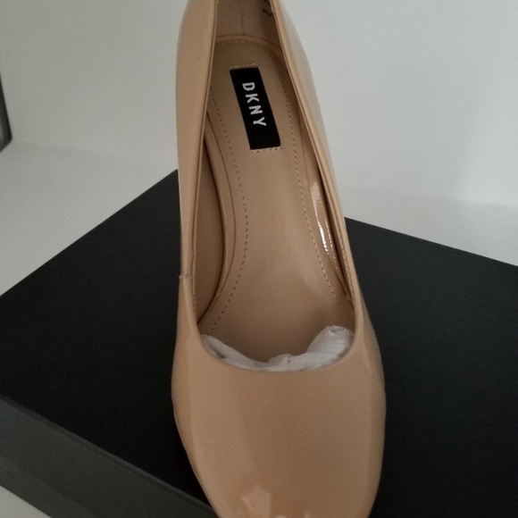 DKNY Laci Nude Patent Leather Pumps - Picture 6 of 11